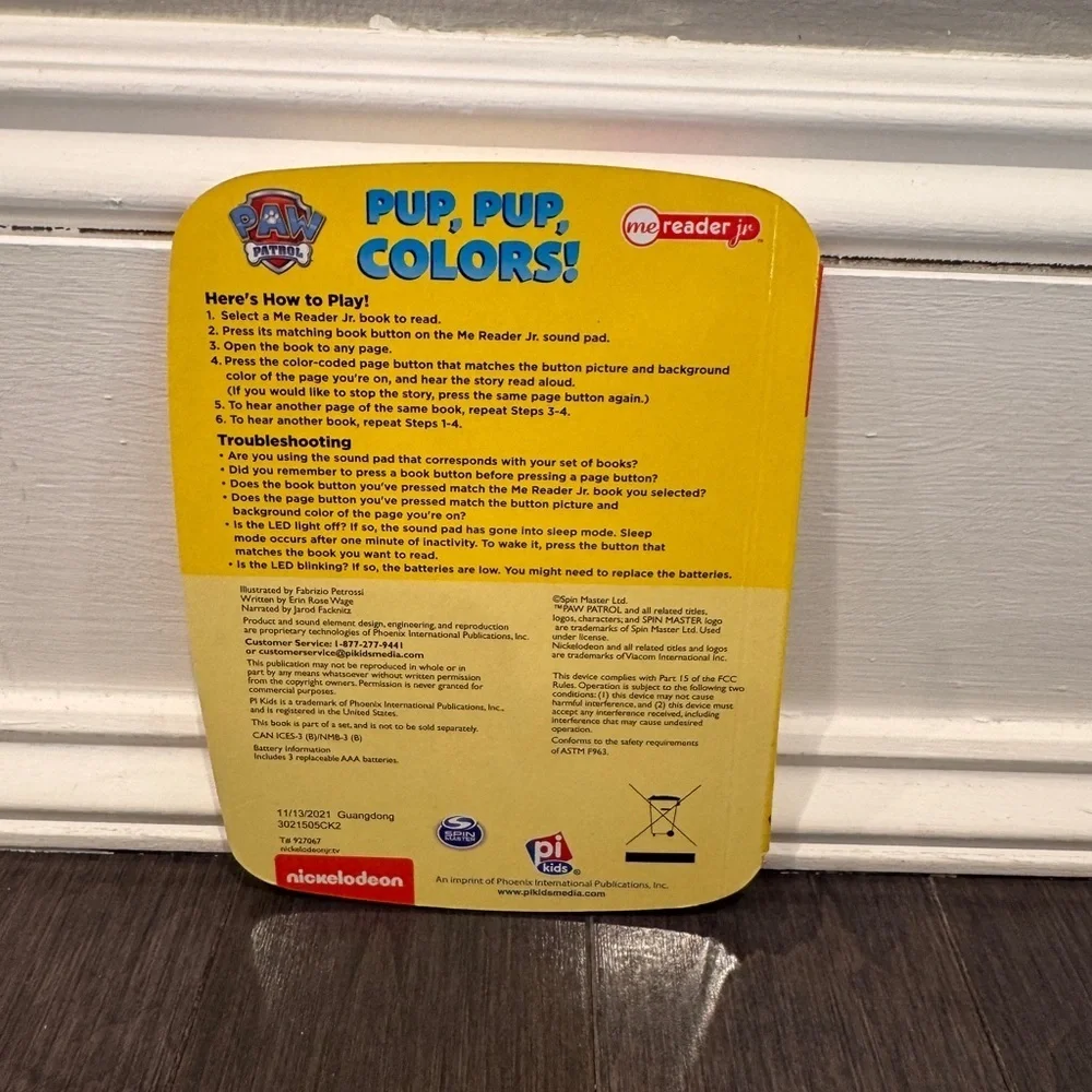 Nickelodeon Paw Patrol Pup, Pup, Colors!Learning Board Book Toddler Kids